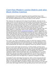 Cost-free Modern casino Debris and also Basic Online Casinos.docx