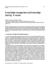 Knowledge management and knowledge sharing.pdf
